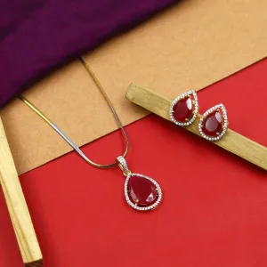Light Zircon/AD Pendant Set 14863-08