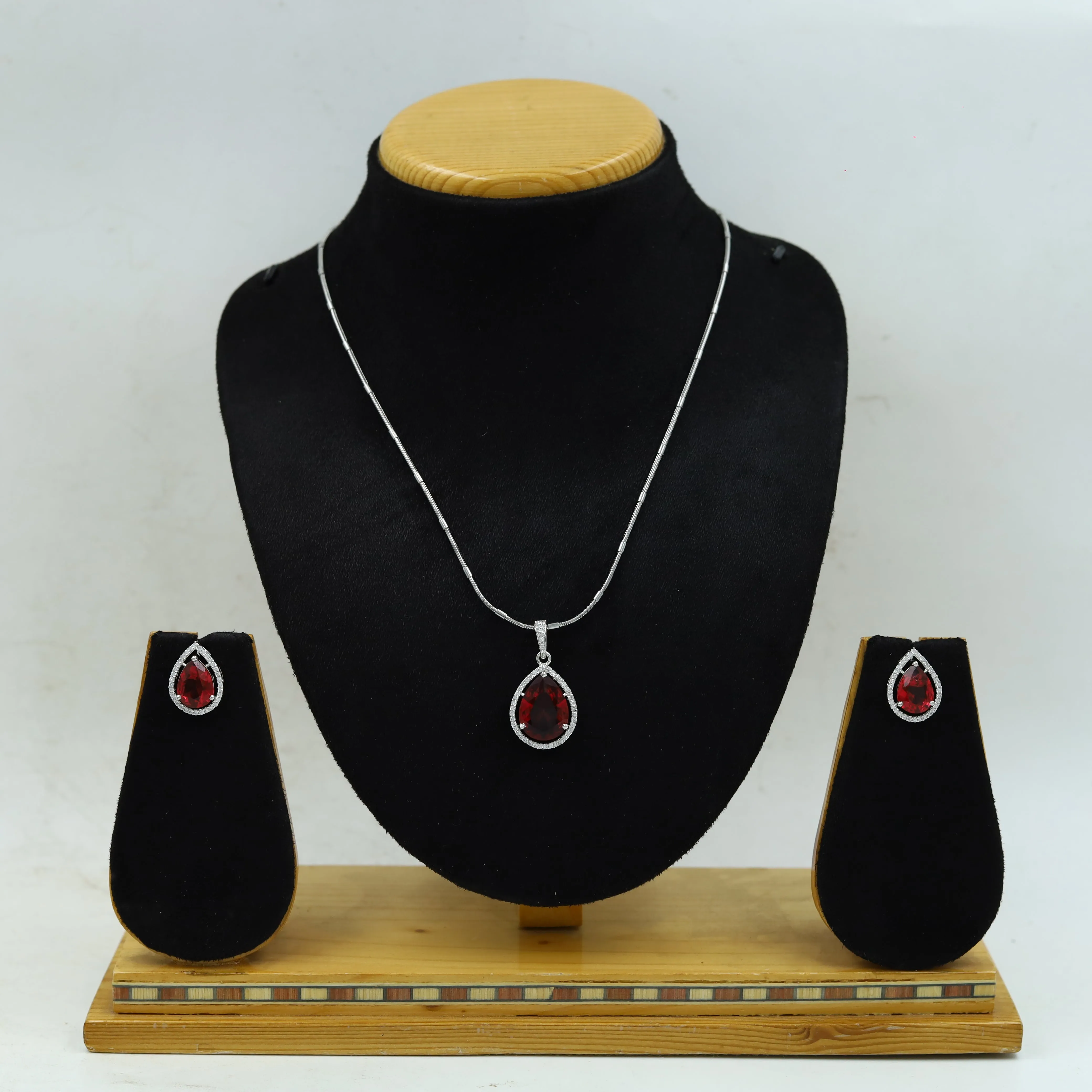 Light Zircon/AD Pendant Set 14863-08