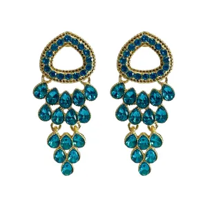 Lydia  Earrings - Blue Zircon