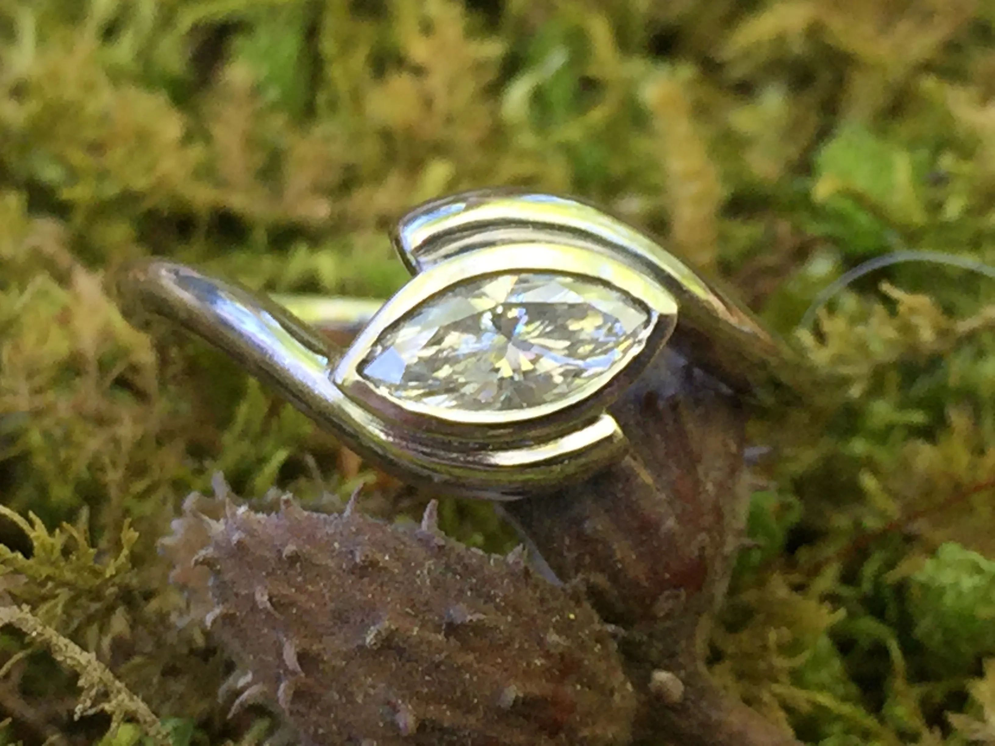 Marquis Bypass Engagement Ring
