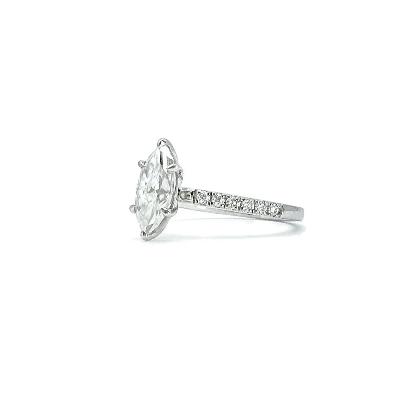 Marquise Cut Moissanite Ring
