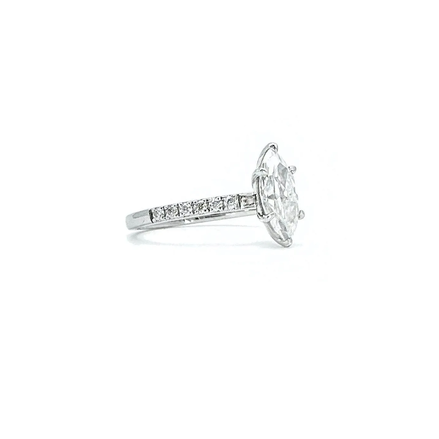 Marquise Cut Moissanite Ring