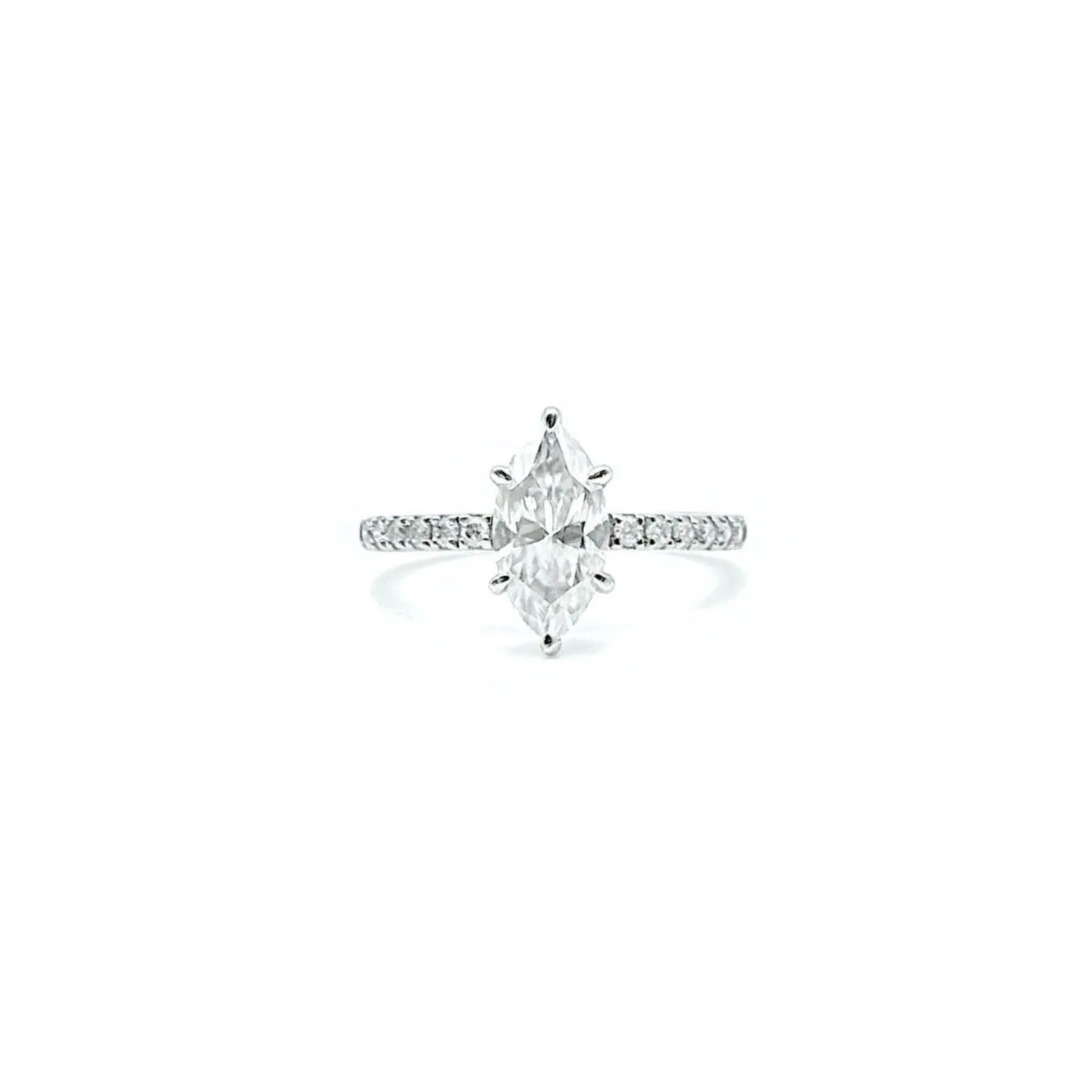 Marquise Cut Moissanite Ring