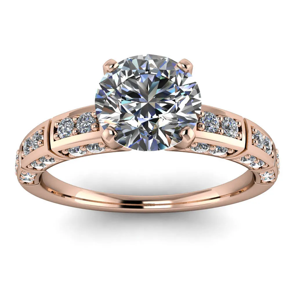 Moissanite Engagement Ring Moissanite Diamond Setting - Jet