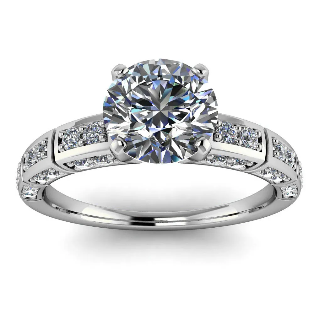 Moissanite Engagement Ring Moissanite Diamond Setting - Jet
