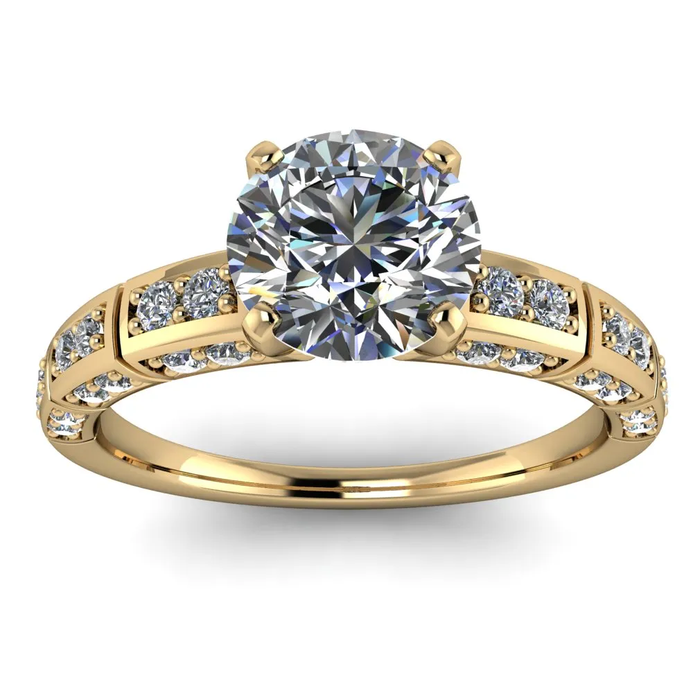 Moissanite Engagement Ring Moissanite Diamond Setting - Jet