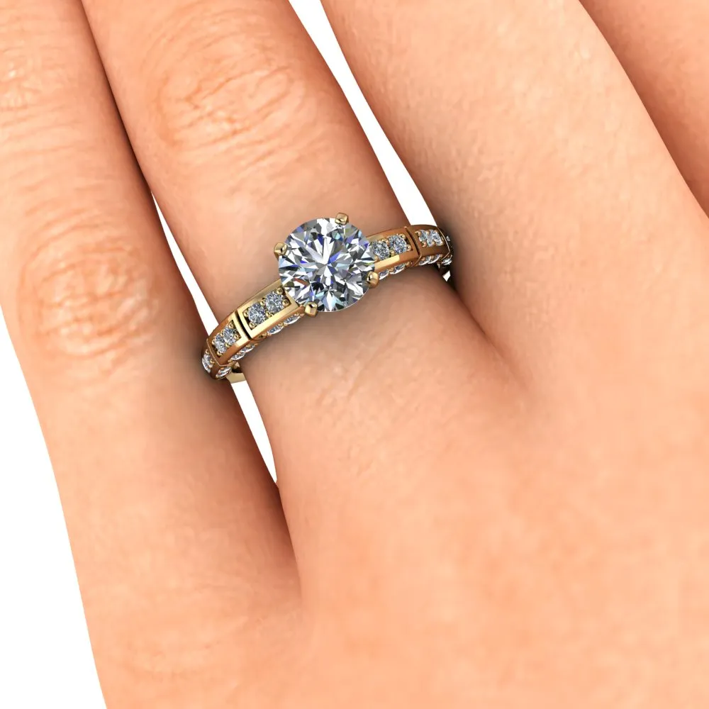 Moissanite Engagement Ring Moissanite Diamond Setting - Jet
