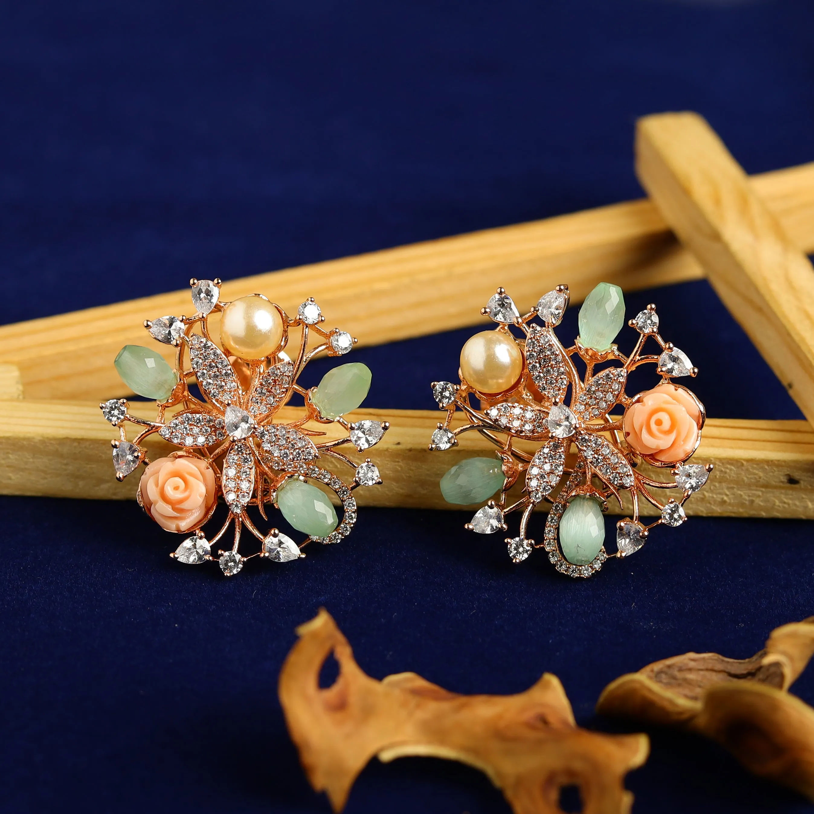 Multi Zircon/AD Earring 17753-4935