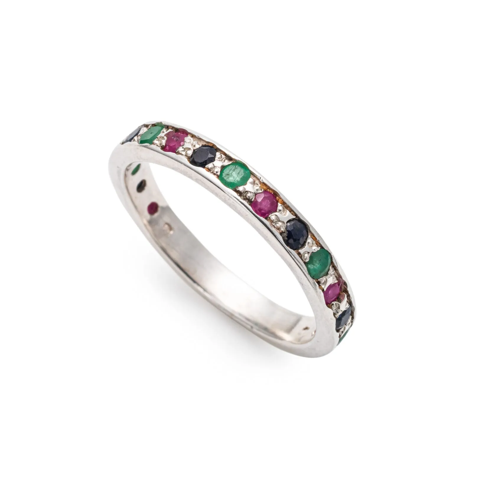 Multistone Stackable Band - Natural Gemstone Ring - Colorful Band