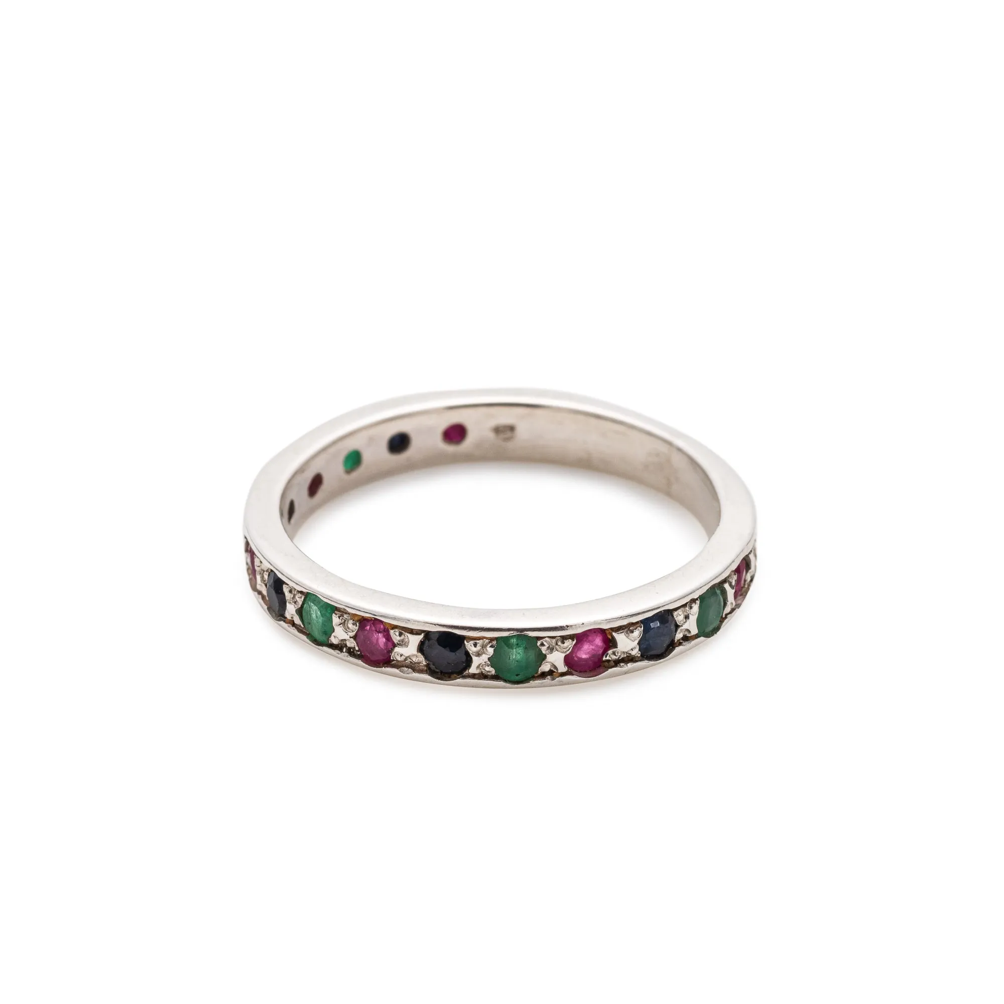Multistone Stackable Band - Natural Gemstone Ring - Colorful Band