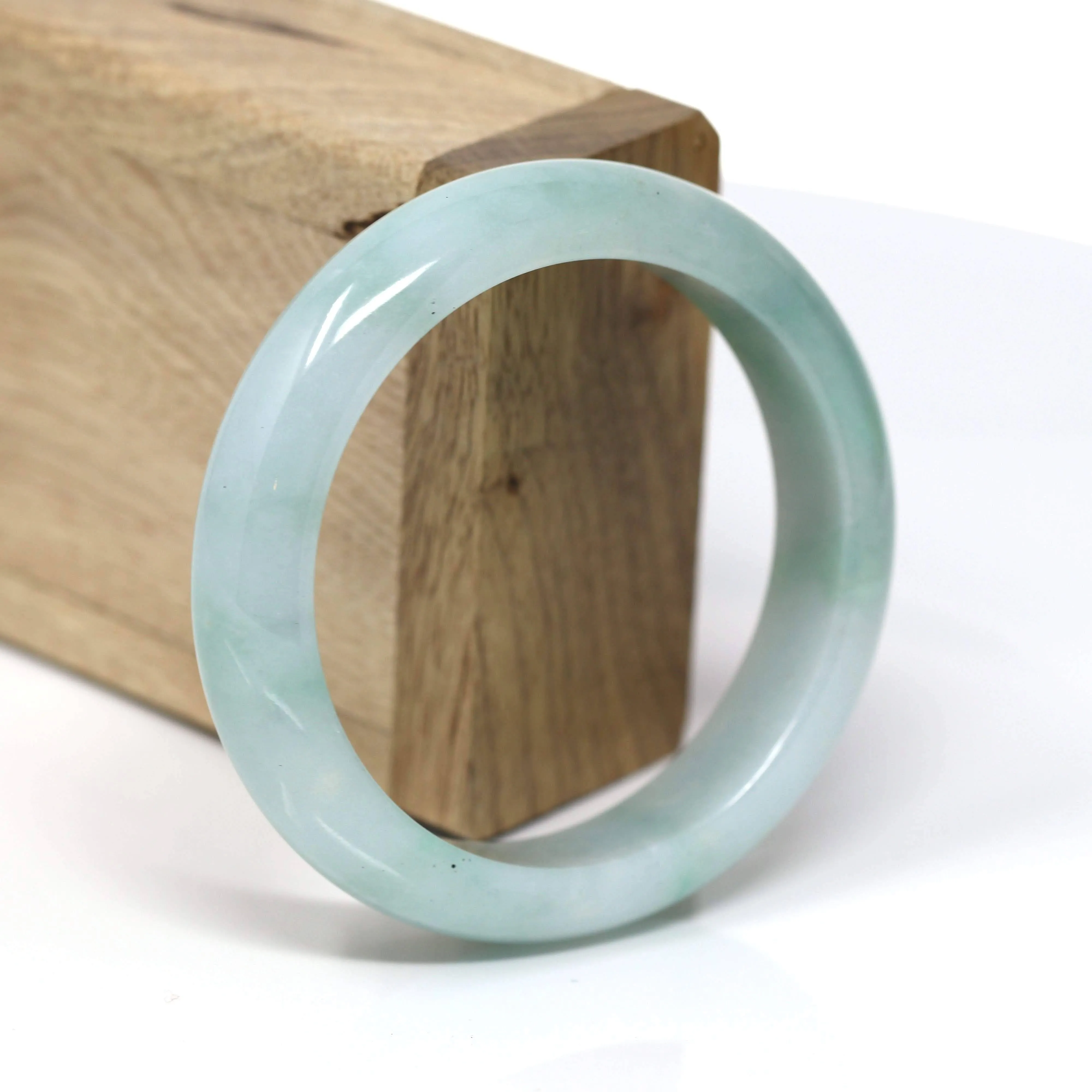 Natural Jadeite Jade Bangle Bracelet ( 56.7 mm ) #480