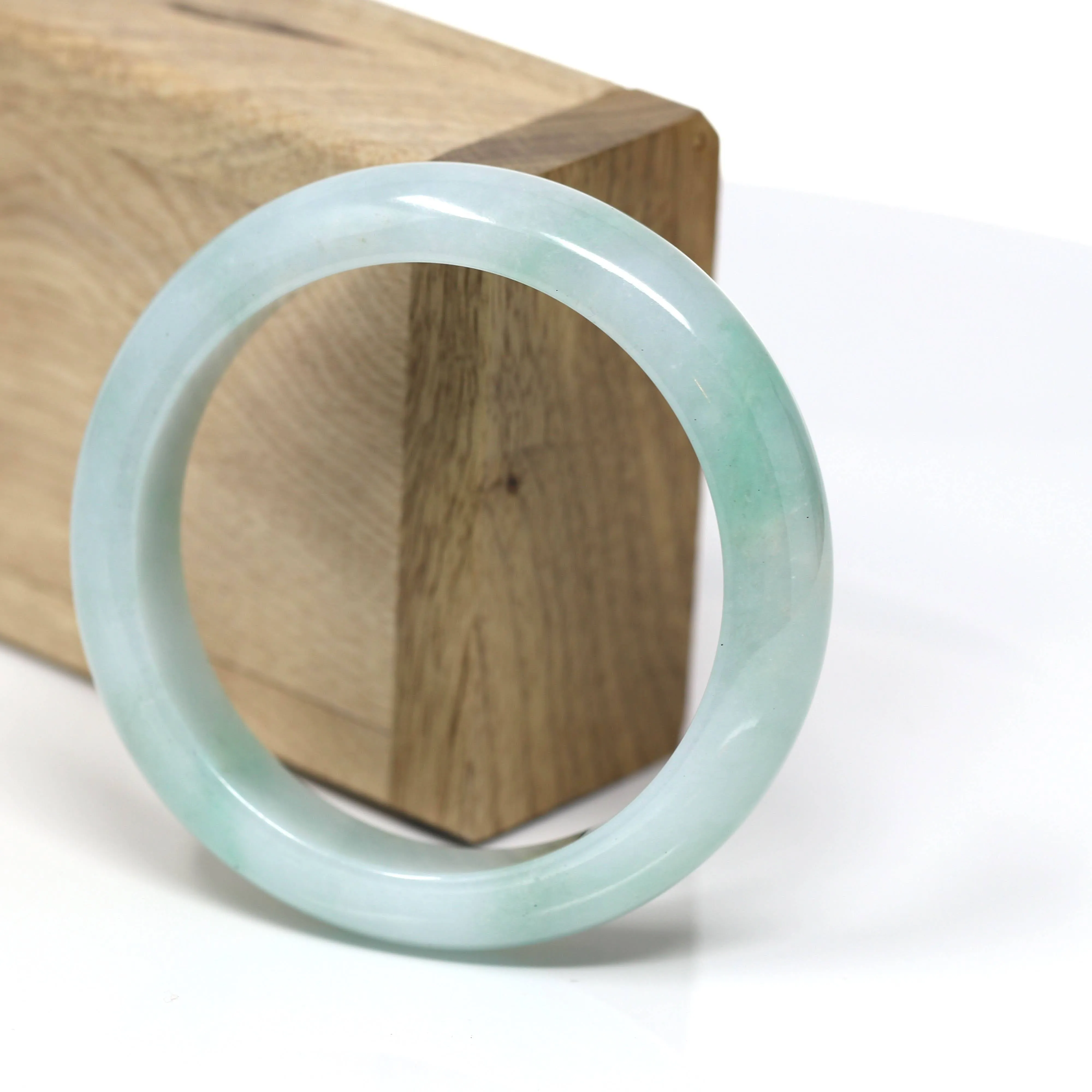 Natural Jadeite Jade Bangle Bracelet ( 56.7 mm ) #480