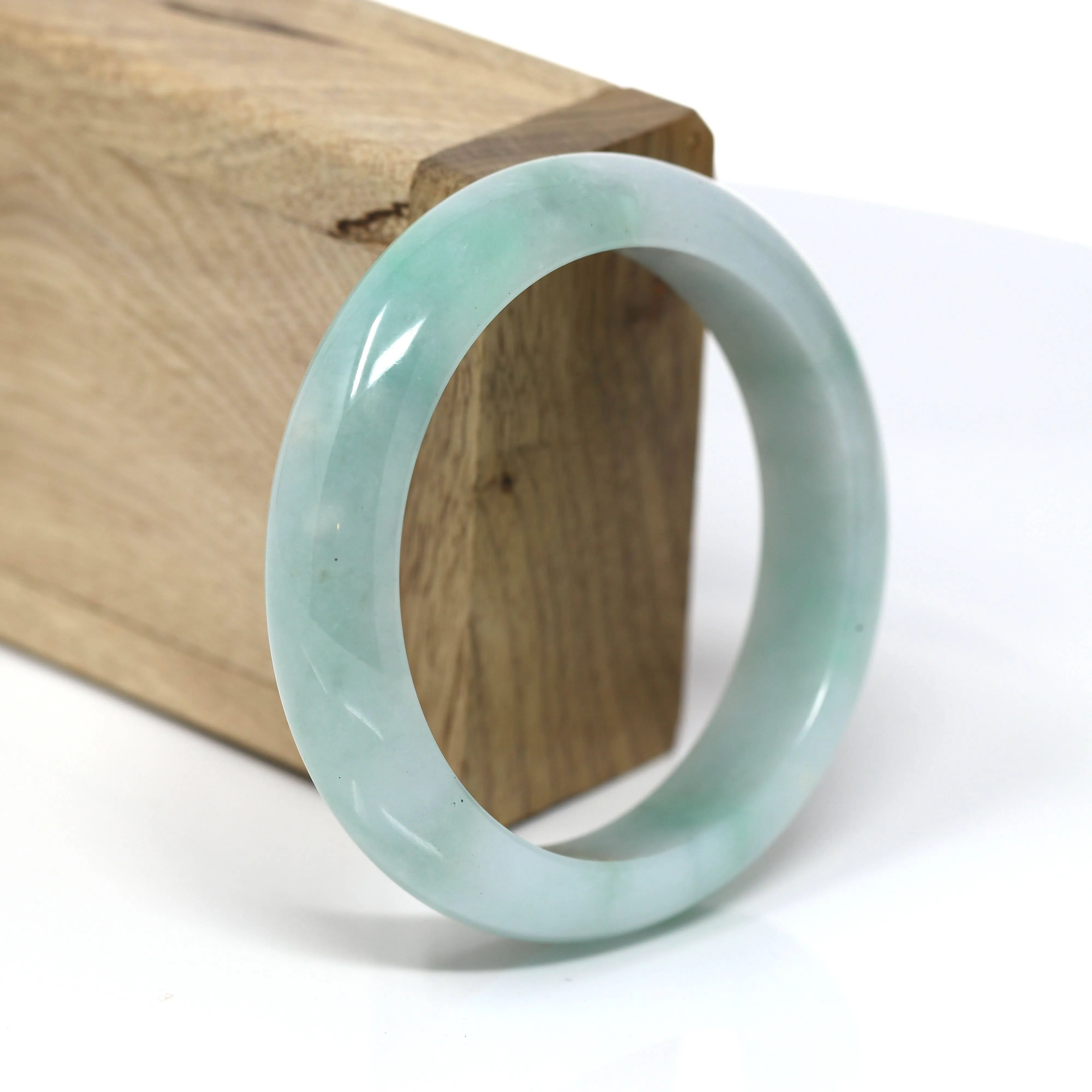 Natural Jadeite Jade Bangle Bracelet ( 56.7 mm ) #480
