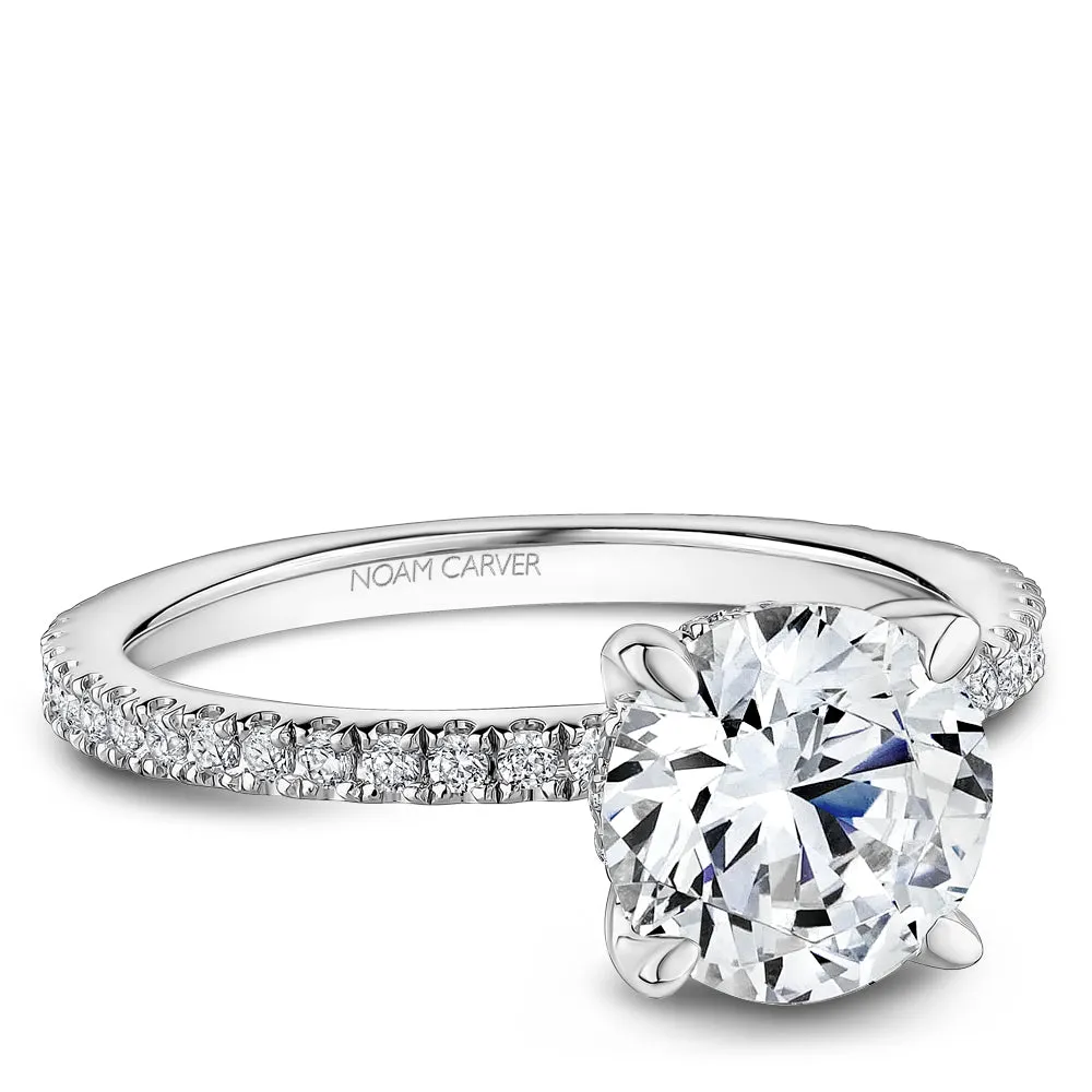 Noam Carver Engagement Ring Platinum With 44 RD TCW 0.29ct