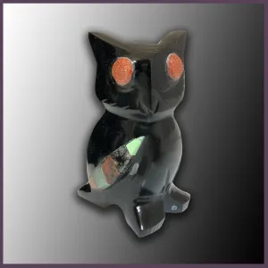 OBO102 Black Obsidian Owl