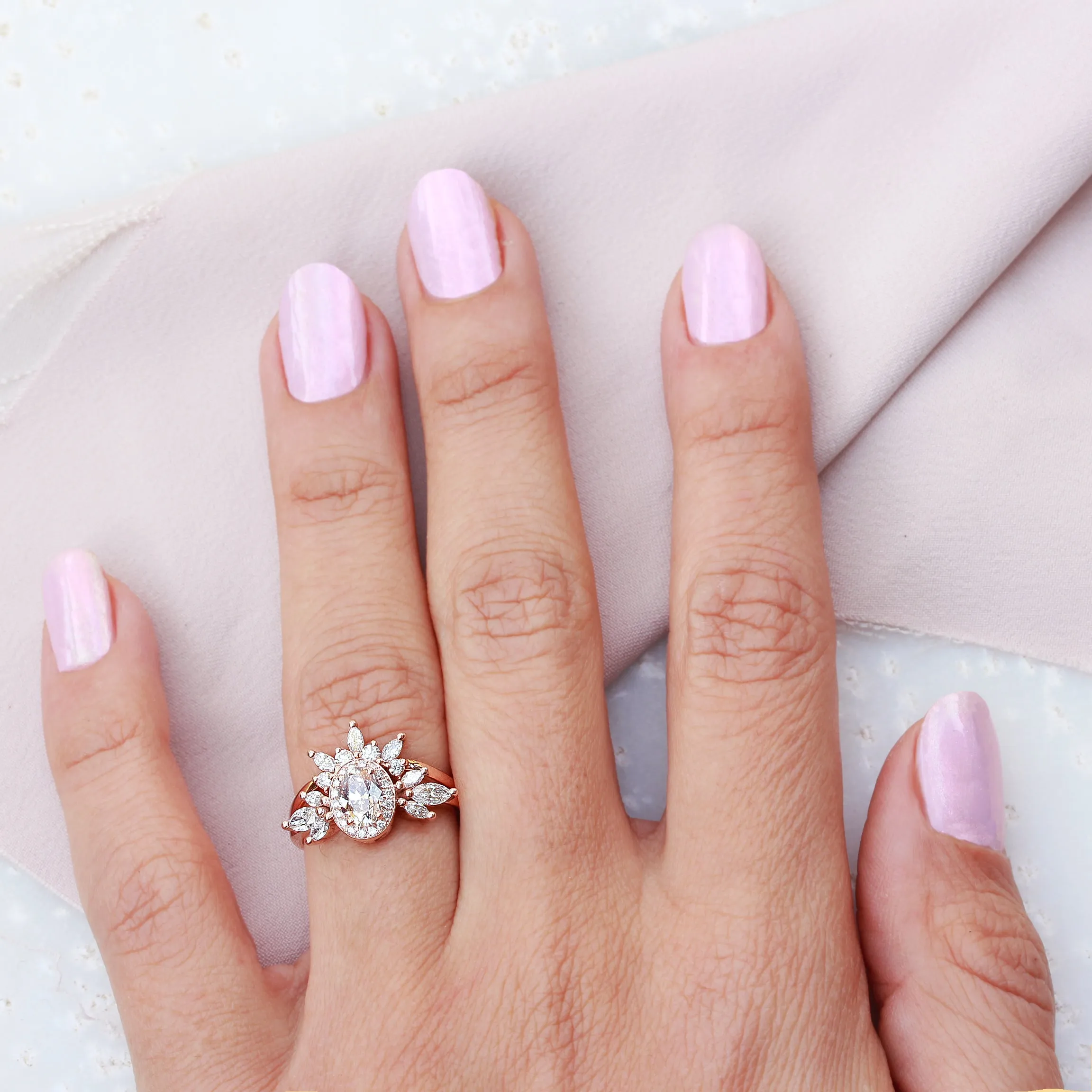 Oval Diamond 1.30ct Unique Engagement Ring, "Athena" & Athena's Armor ♥