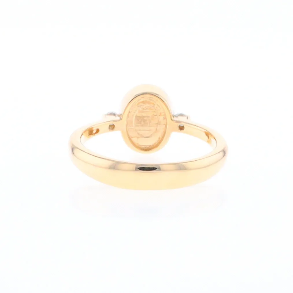 Oval Lapis Diamond Ring