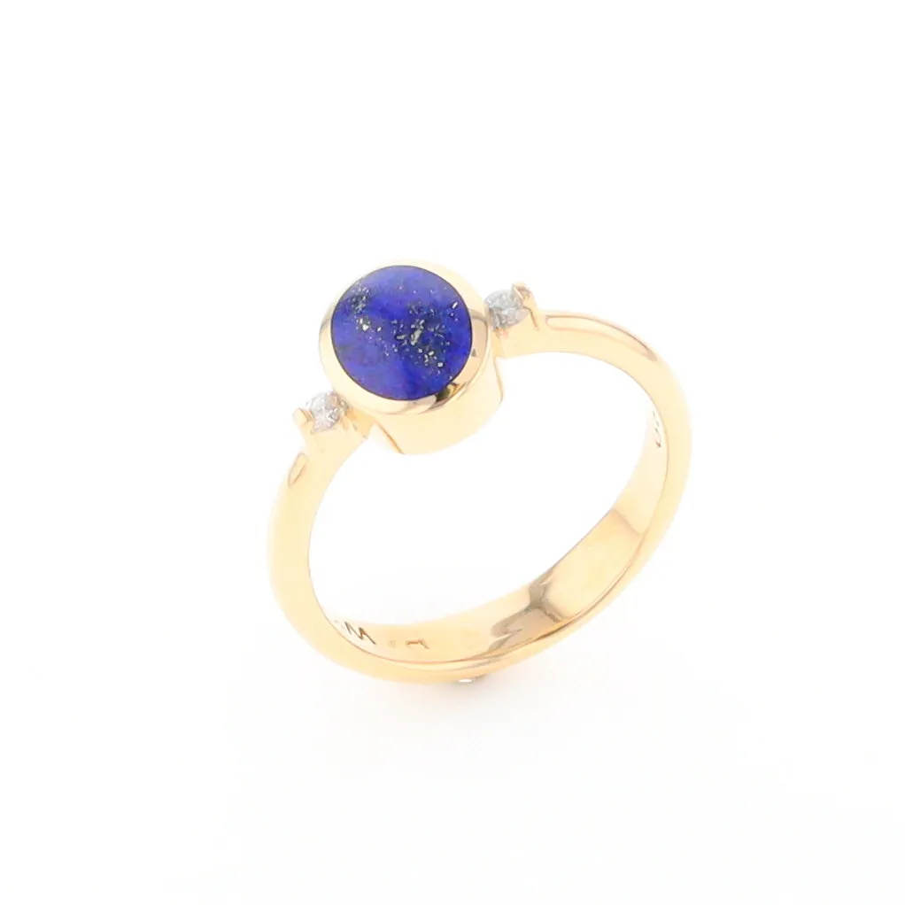 Oval Lapis Diamond Ring