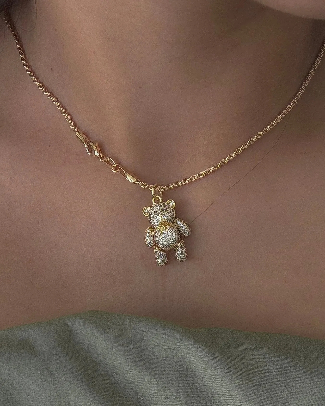 Pavé Teddy Necklace