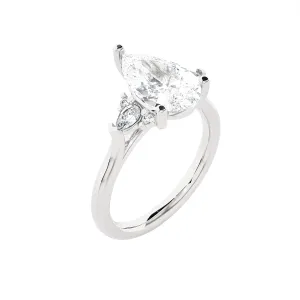 Pear-Shaped Three Stone Lab Grown Diamond Ring