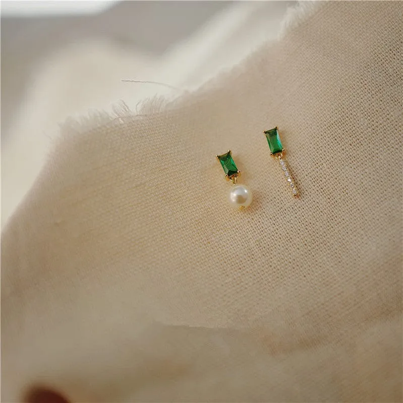 Pearl & Zircon 925 Sterling Silver Earrings