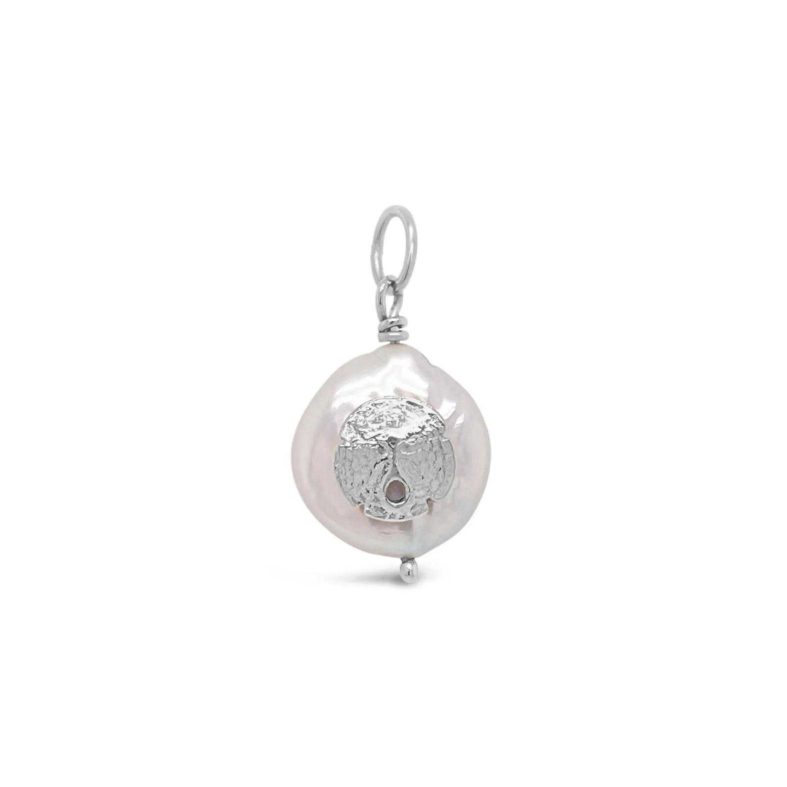 Petite Sand Dollar Coin Pearl Pendant