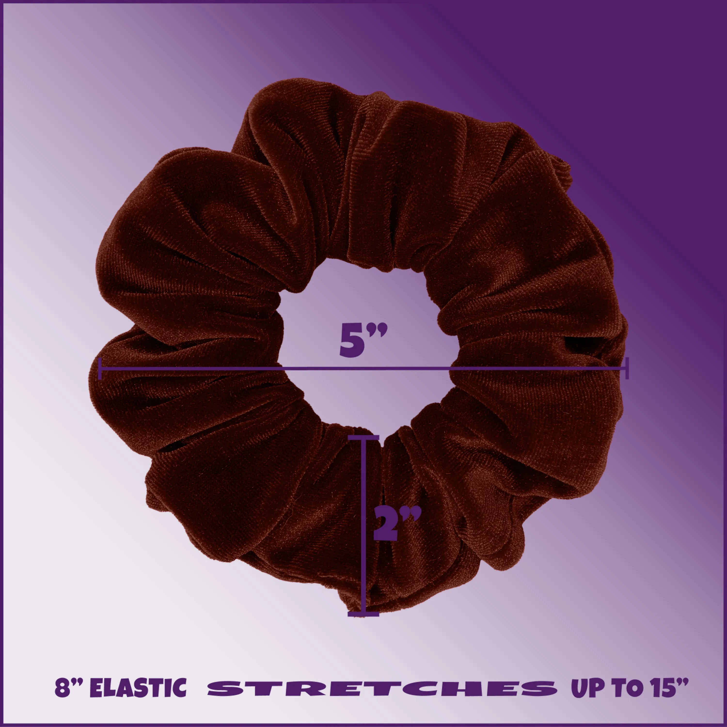Plush Velvet Scrunchie Available in 3 Sizes Made in the USA Amber