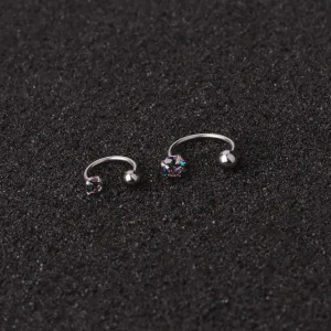 Puncture Zircon C Type Nose Nail Stainless Steel