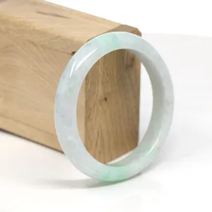 "Classic Bangle" Genuine Jadeite Jade Bangle Bracelet ( 58.9 mm ) SZS1025