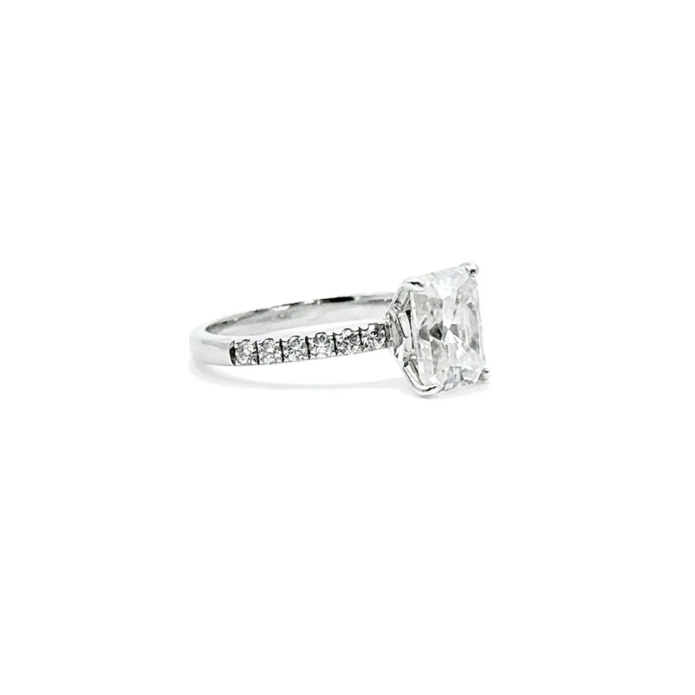 Radiant Cut Moissanite Ring