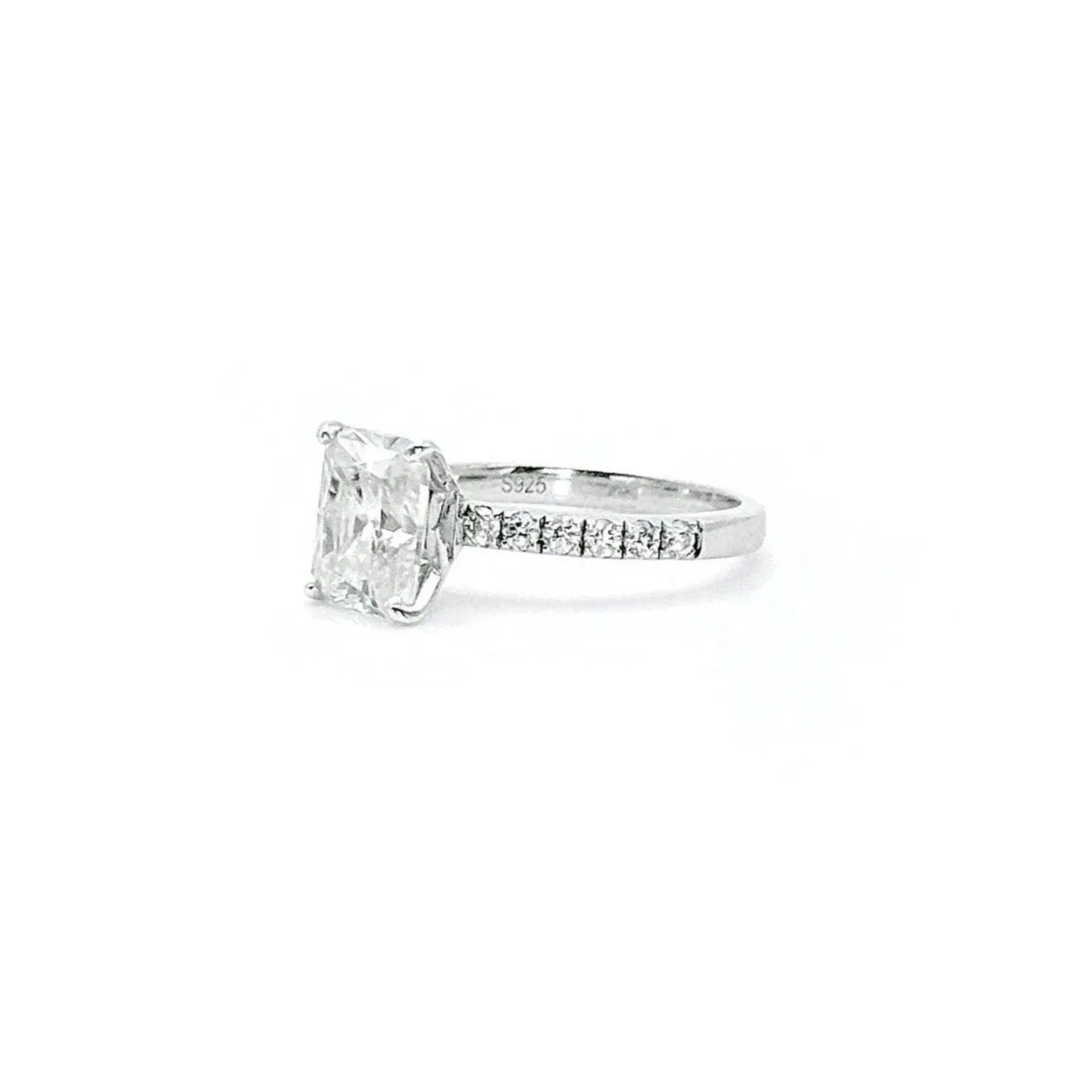 Radiant Cut Moissanite Ring