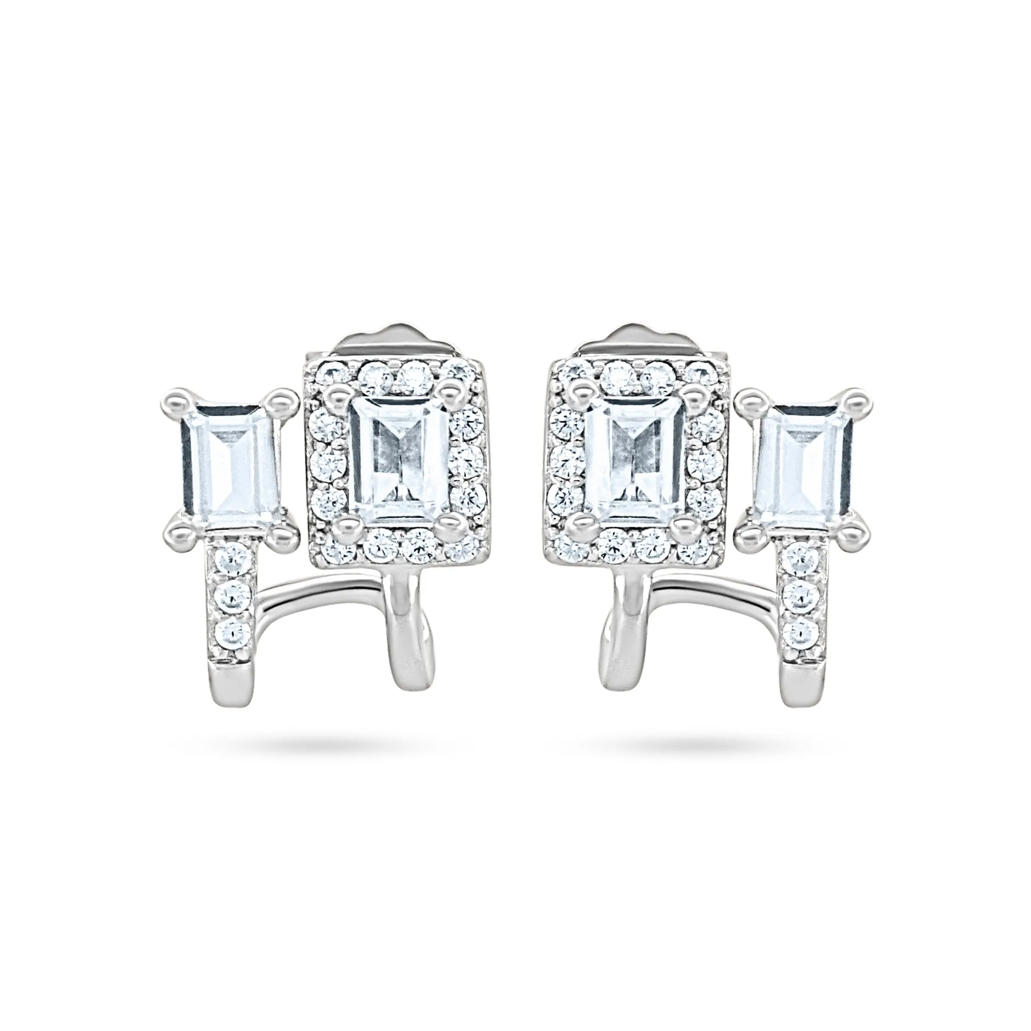Radiant Duo Sterling Silver Earrings