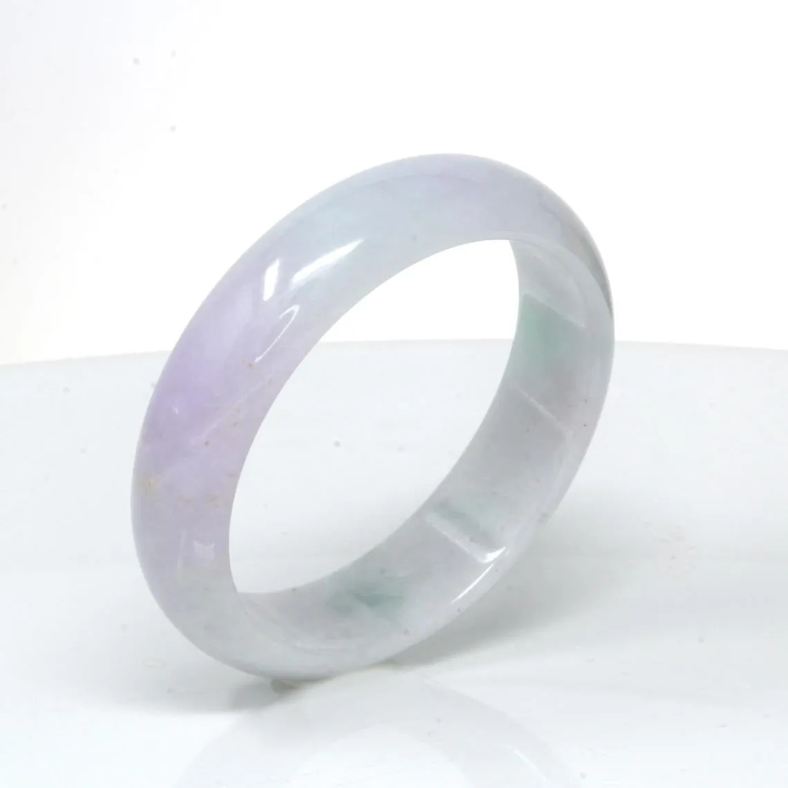 RealJade® Classic Bangle Genuine Burmese Lavender Jadeite Jade Bracelet Bangle ( 53.3 mm )#77