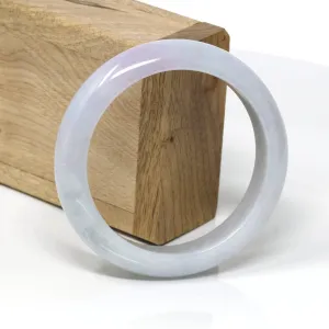 RealJade® Classic Bangle Genuine Burmese Lavender Jadeite Jade Bracelet Bangle ( 58.3 mm )#71