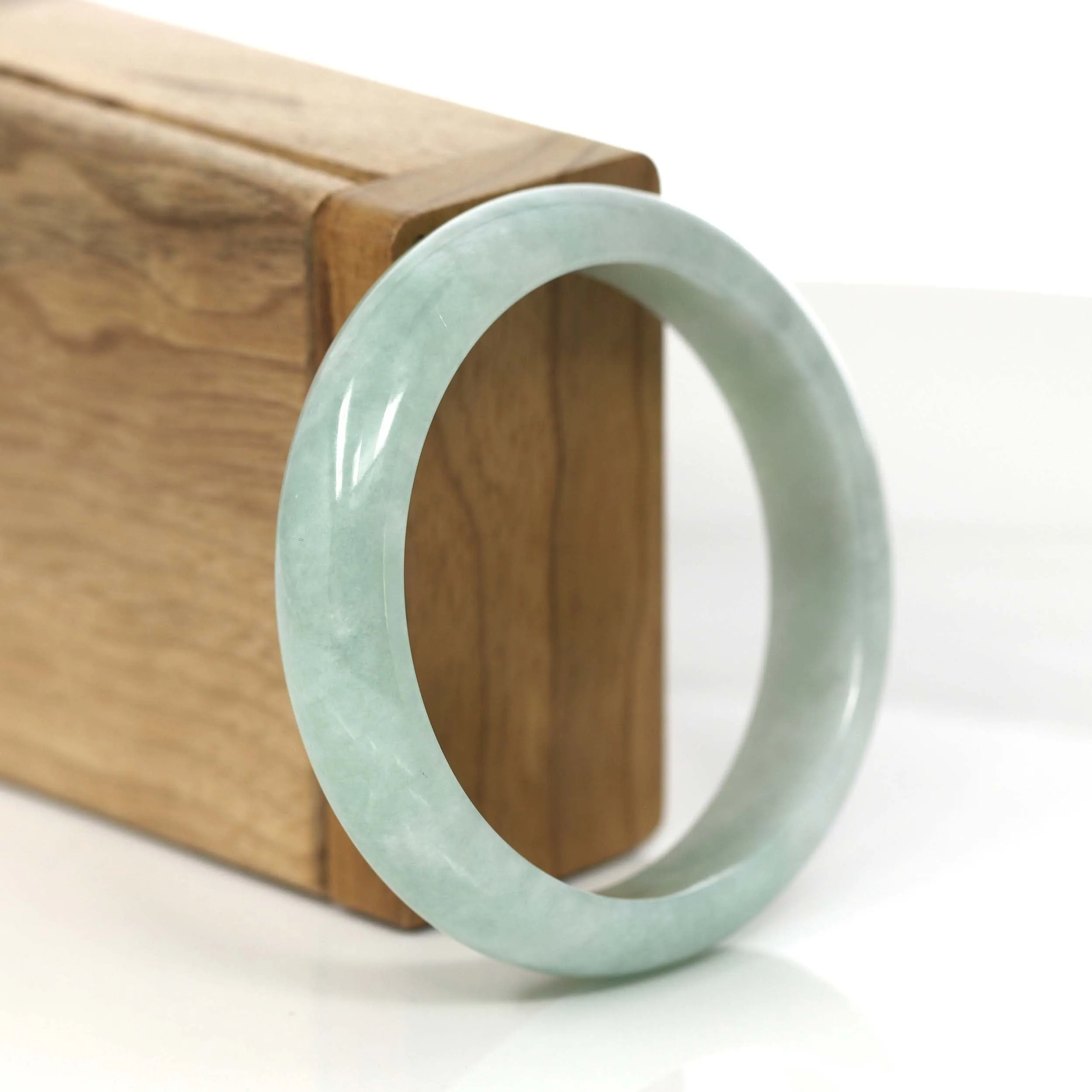 RealJade® Co. Classic Blue- Green Jadeite Jade Bangle Bracelet (58.94 mm) #788