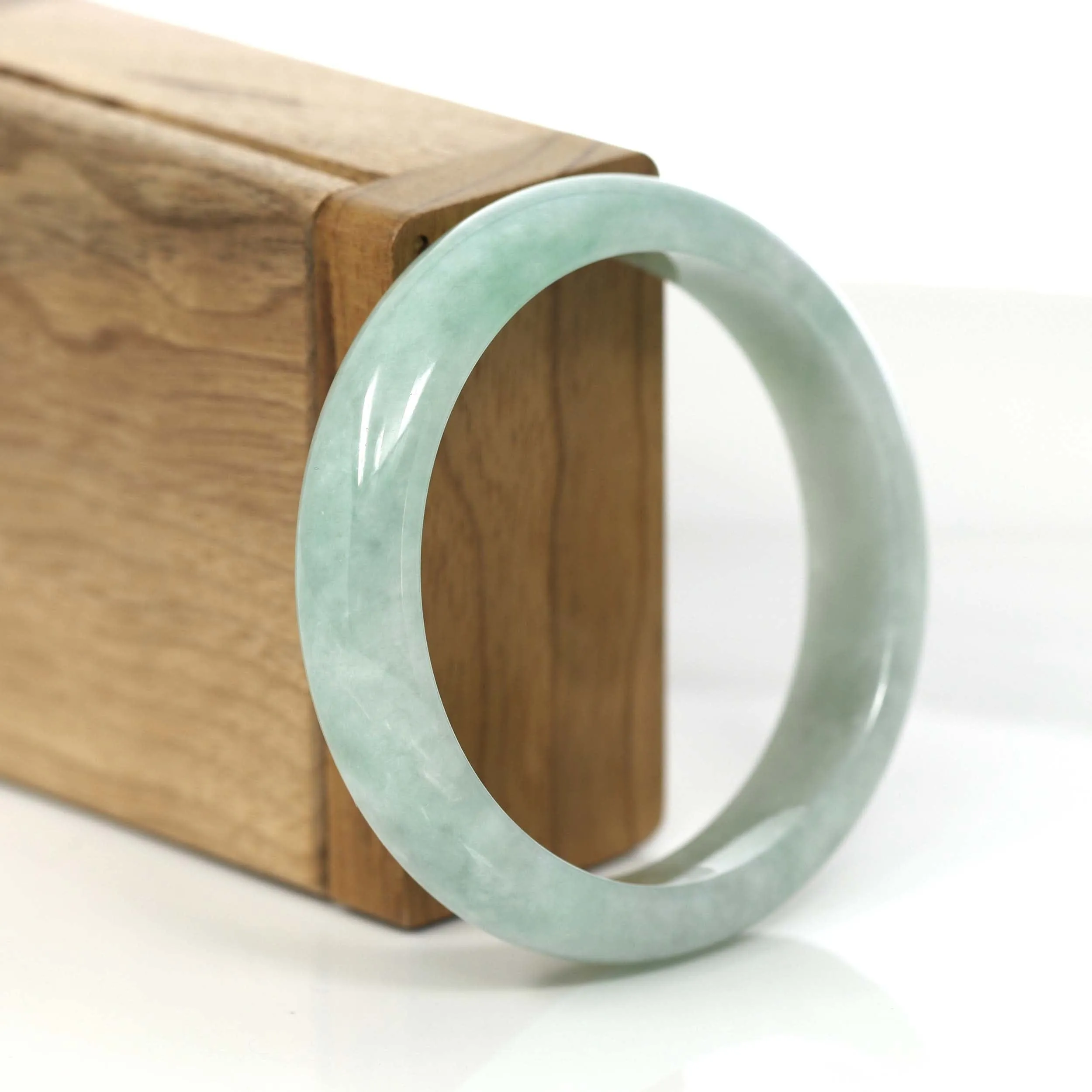 RealJade® Co. Classic Blue- Green Jadeite Jade Bangle Bracelet (58.94 mm) #788