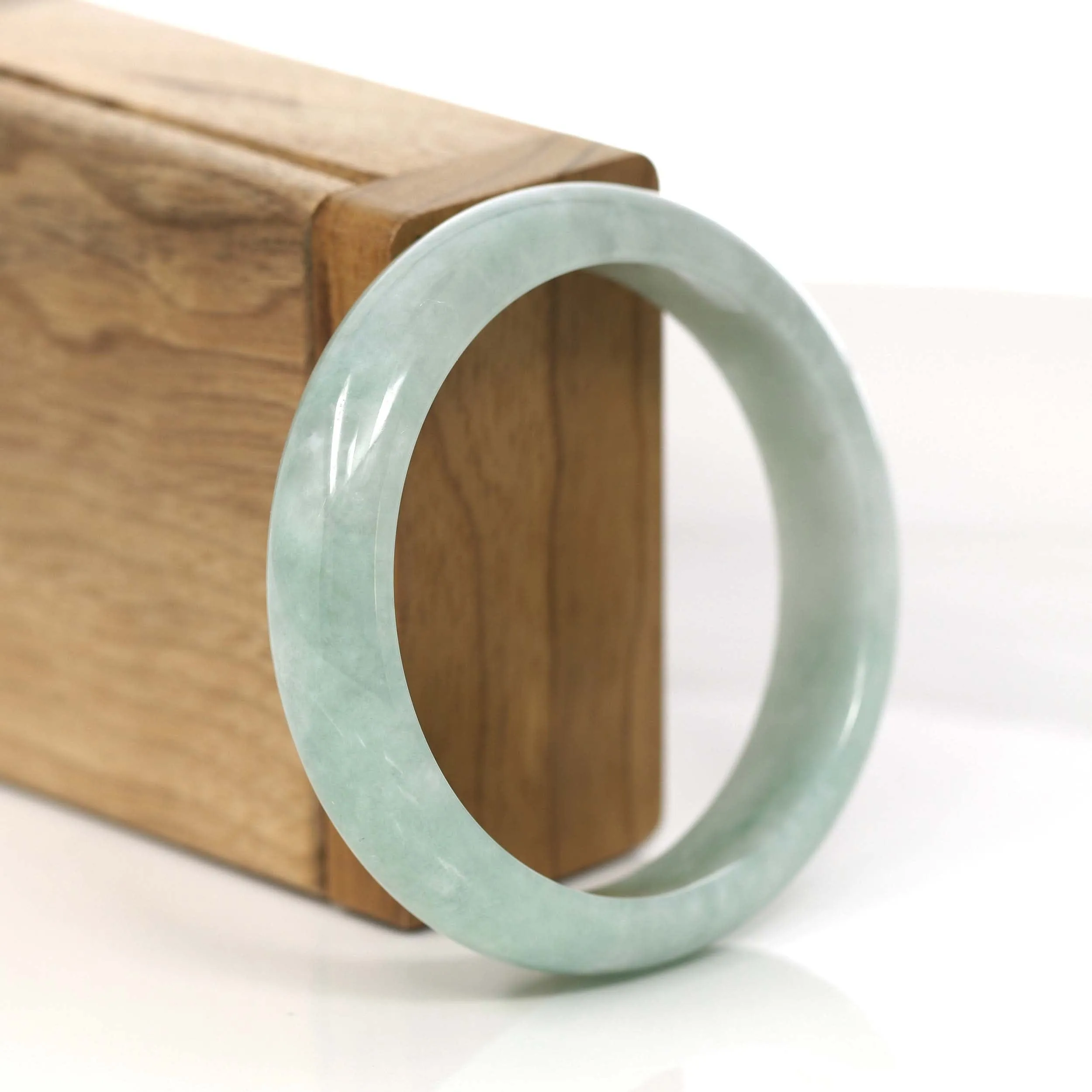 RealJade® Co. Classic Blue- Green Jadeite Jade Bangle Bracelet (58.94 mm) #788