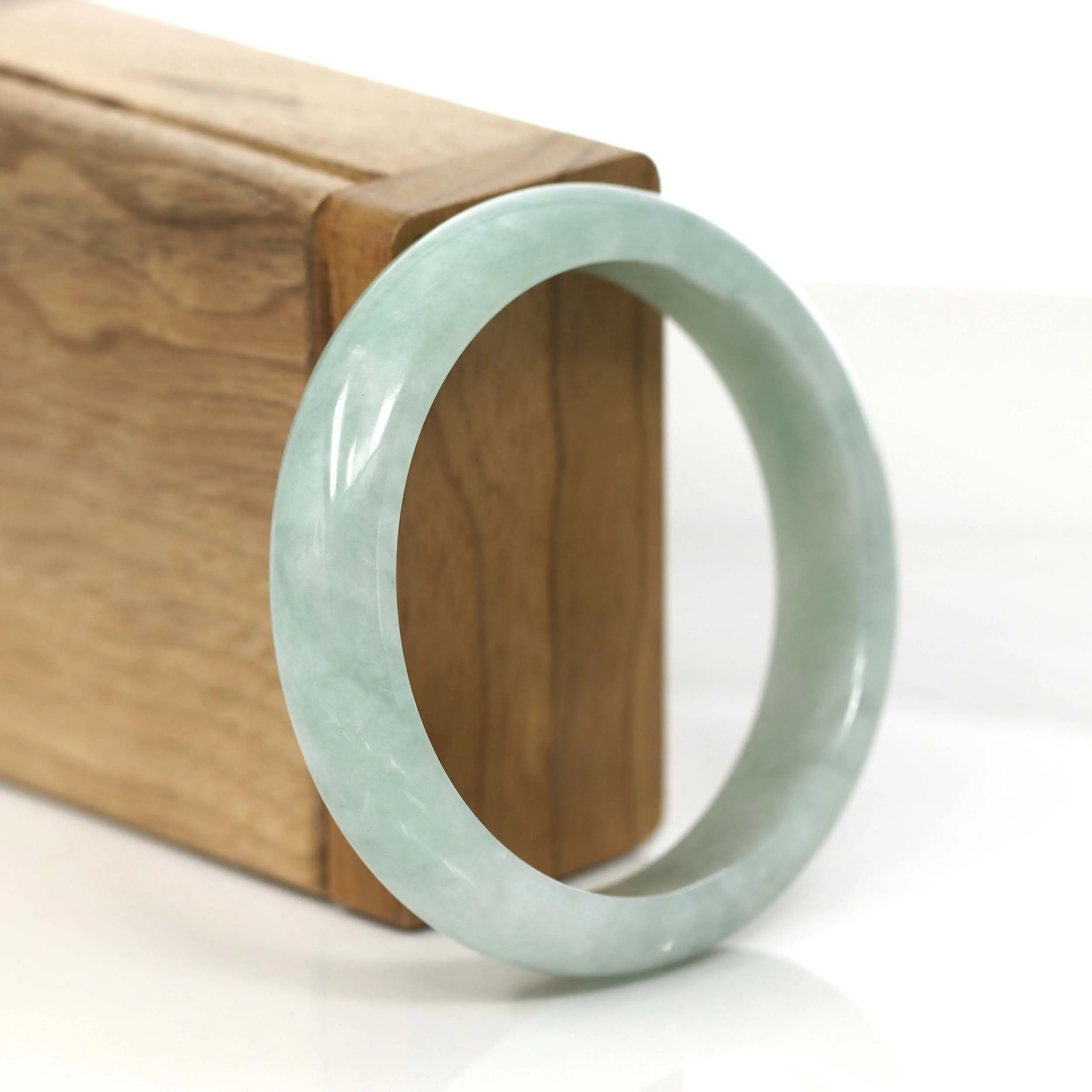 RealJade® Co. Classic Blue- Green Jadeite Jade Bangle Bracelet (58.94 mm) #788