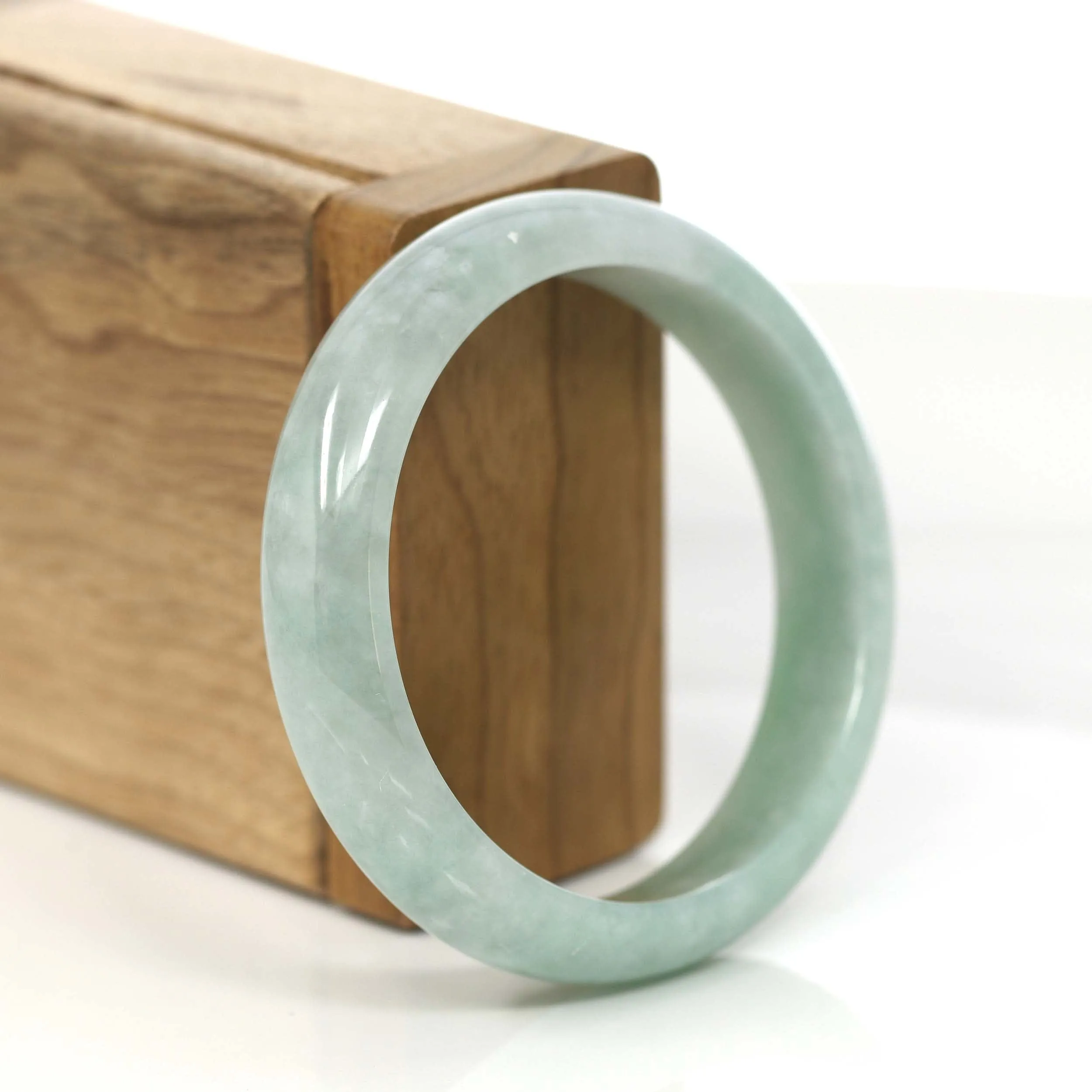 RealJade® Co. Classic Blue- Green Jadeite Jade Bangle Bracelet (58.94 mm) #788