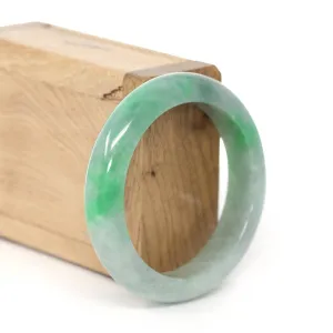 RealJade® Co. "Classic Bangle" Apple Green Natural Burmese Jadeite Jade Bangle ( 53.81mm ) #278
