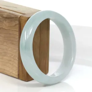 RealJade® Co. "Classic Bangle" Blue-Green Natural Burmese Jadeite Jade Bangle (57.49mm) #986