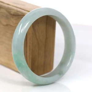 RealJade® Co. "Classic Bangle" Genuine Jadeite Jade Green Bangle Bracelet (61.87mm)#877