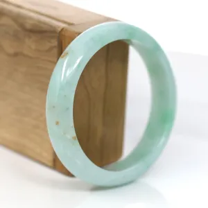 RealJade® Co. "Classic Bangle" Natural Burmese Green Jadeite Jade Bangle ( 57.61 mm ) #921