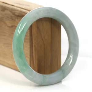 RealJade® Co.'s Classic Real Jadeite Jade Bangle Bracelet (57.17 mm) #919