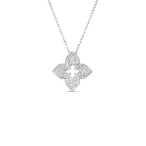 Roberto Coin 18k White Gold Venetian Princess Diamond Necklace