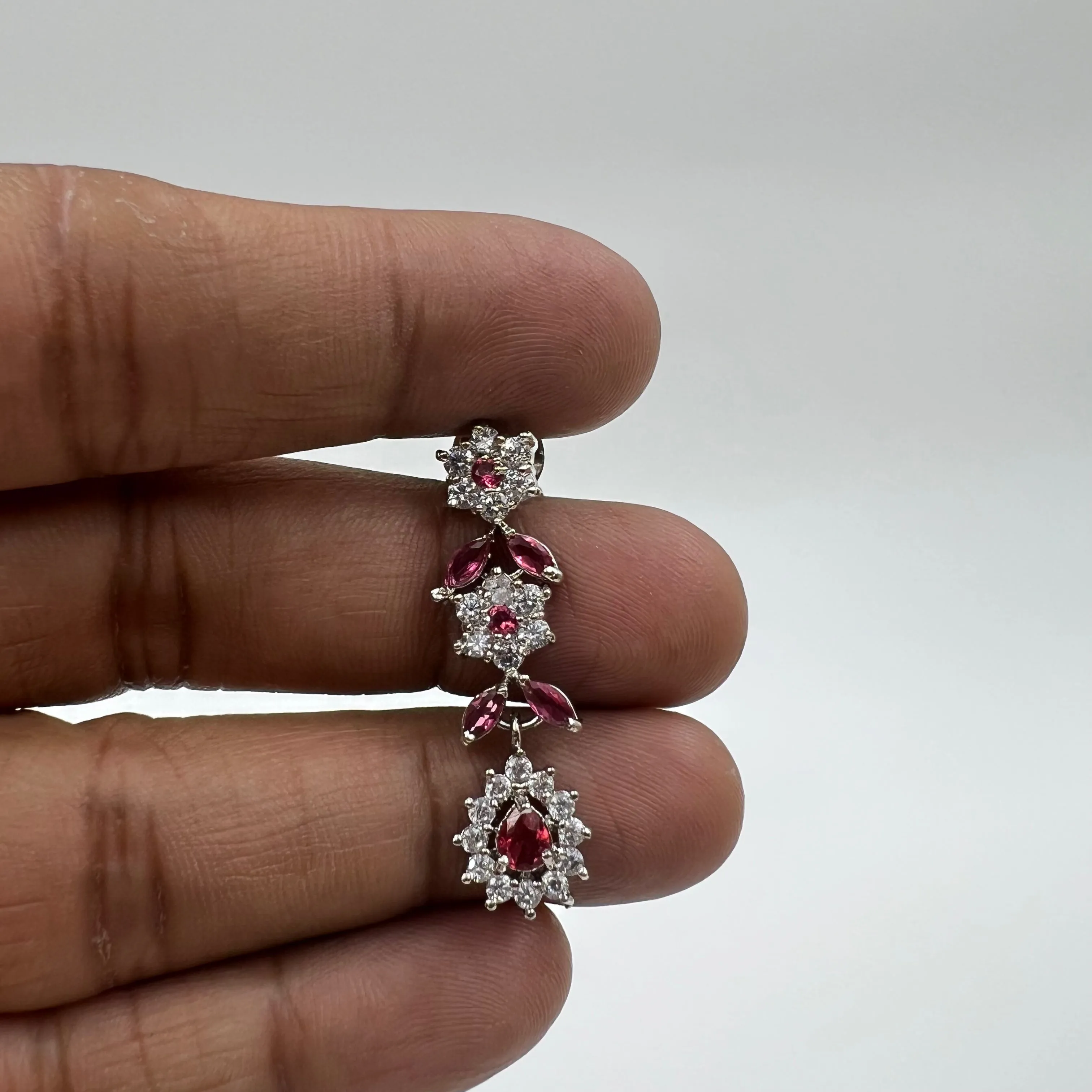 Round Neck Zircon/AD Necklace Set 7174-33