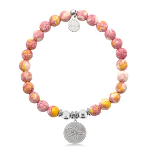 Sand Dollar Charm with Lemonade Jade Charity Bracelet