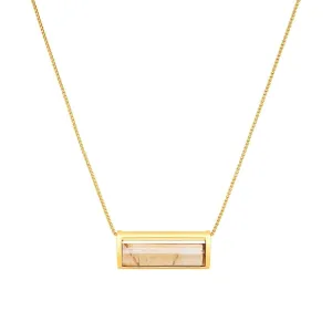 Signature Barrel Necklace   Citrine