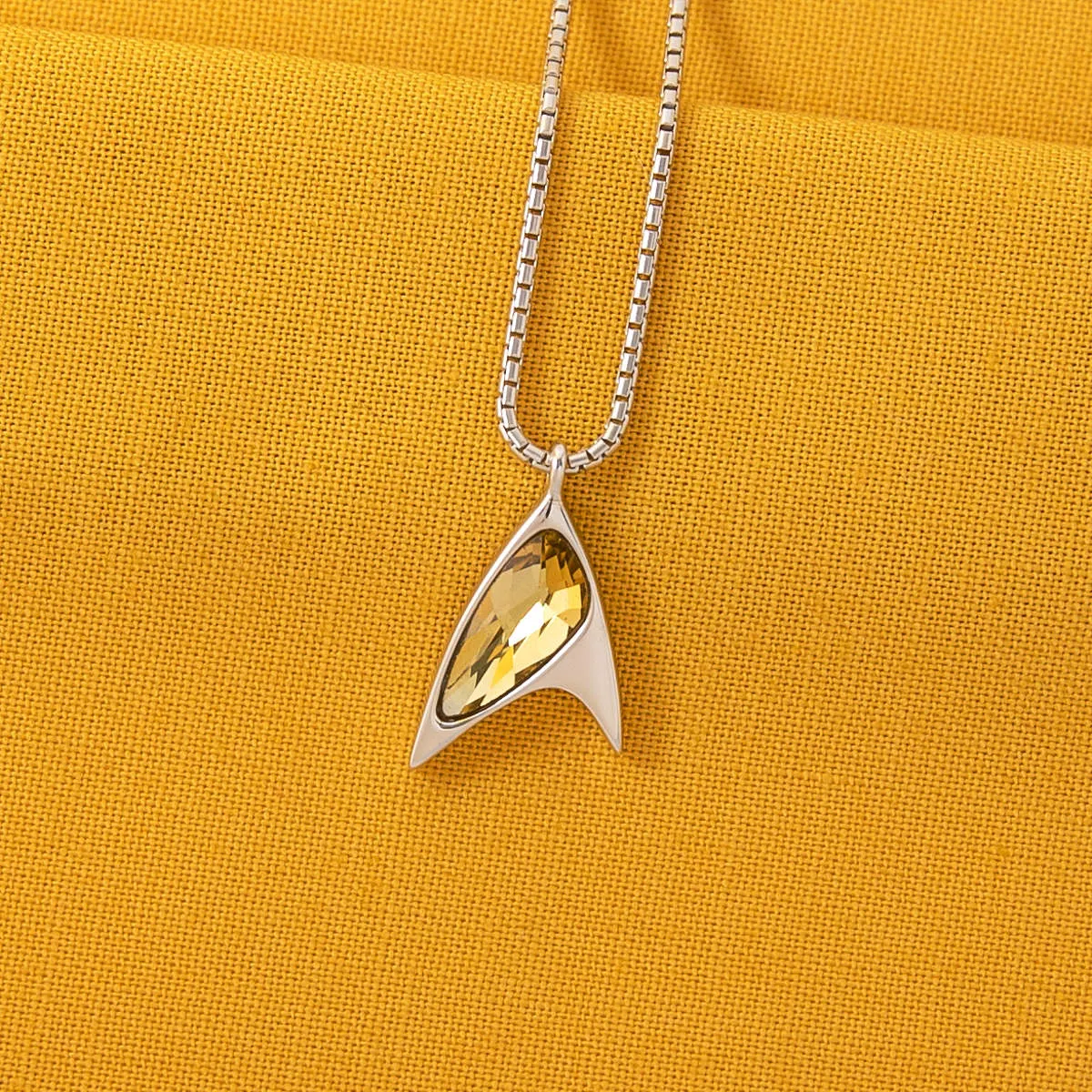 Star Trek X RockLove Yellow Crystal Delta Pendant
