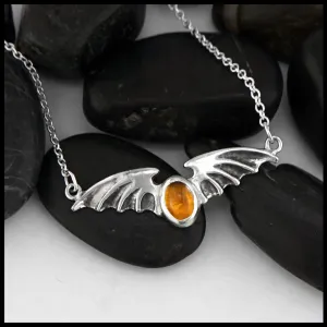 Sterling Silver Bat Pendant